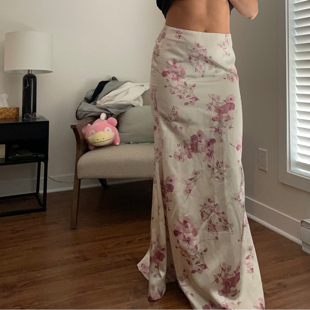 Vintage le chateau long floral evening skirt
